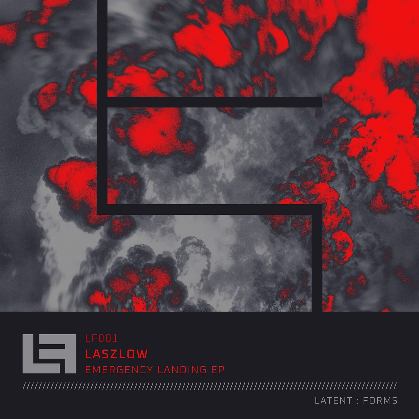 Digital album cover for the Laszlow "Emergency Landing EP" release on Latent : Forms.
